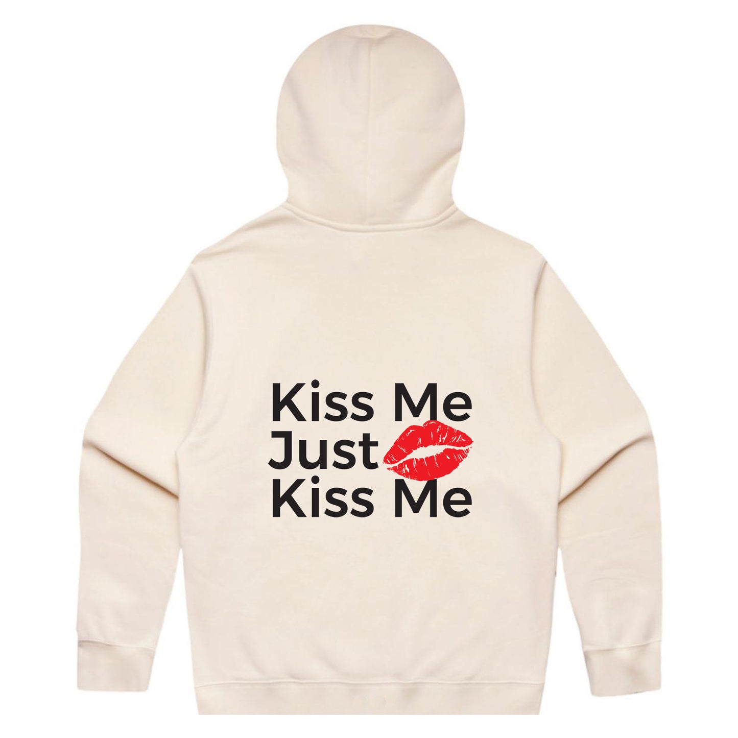 Just Kiss Me Hoodie - Ecru